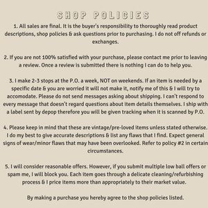 Shop Policies